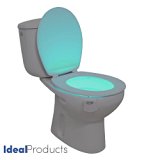Ideal Products WC-Licht anpassbar an jedes Toilettenmodell mit Bewegungssensor und 8 verschiedenen Farben mit nur einem Knopfdruck - Verschönert die Toilette mit idealer Dekoration - Vermeidet blendende Nachtlichter, und Unfälle.