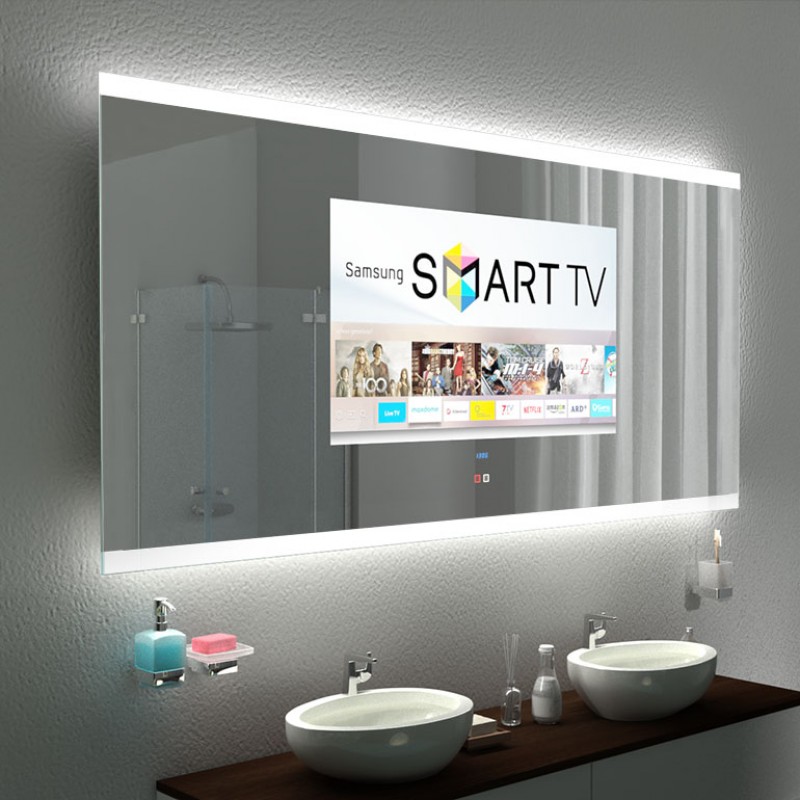 Der Fernseher im Badezimmerspiegel auf gadgetzone.de